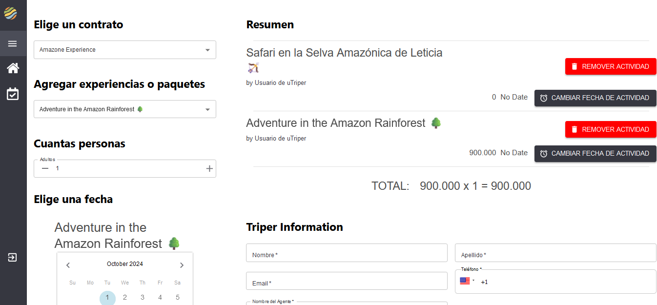 Llenando una Reserva